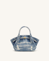 Hana Mini Denim Tote Bag - Blue