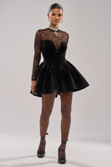 DRESSED TO IMPRESS LACE MINI DRESS