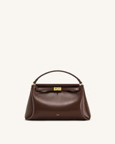 Carmen Top Handle Bag - Reddish Brown