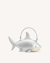 Nerys Shark Look Top Handle Bag - Silver