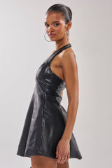 ESSENTIAL HALTER NECK MINI DRESS