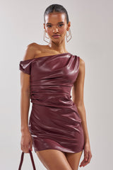 KYLIE PU MINI DRESS
