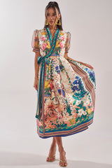 FLOWER GIRL SATIN MAXI DRESS