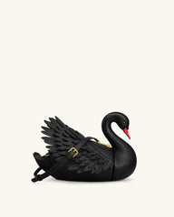 Alani Swan Shaped Crossbody Bag - Black