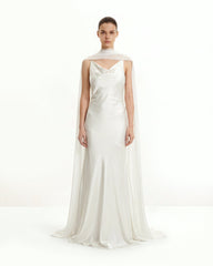 Tulle Cape Shawl - White