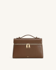 Thea Large Top Handle Bag - Mocha Brown
