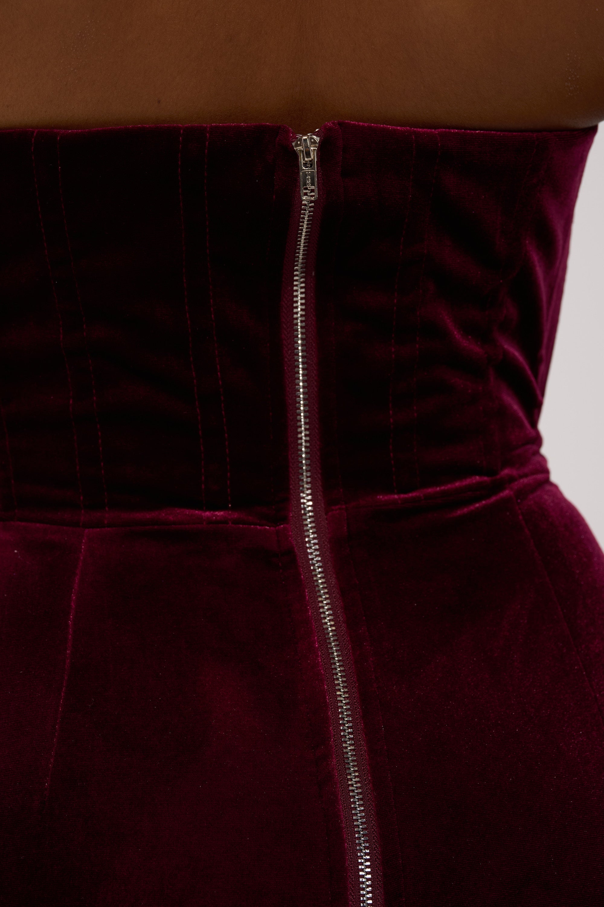 FEELIN THE LOVE VELVET RHINESTONE MIDI DRESS