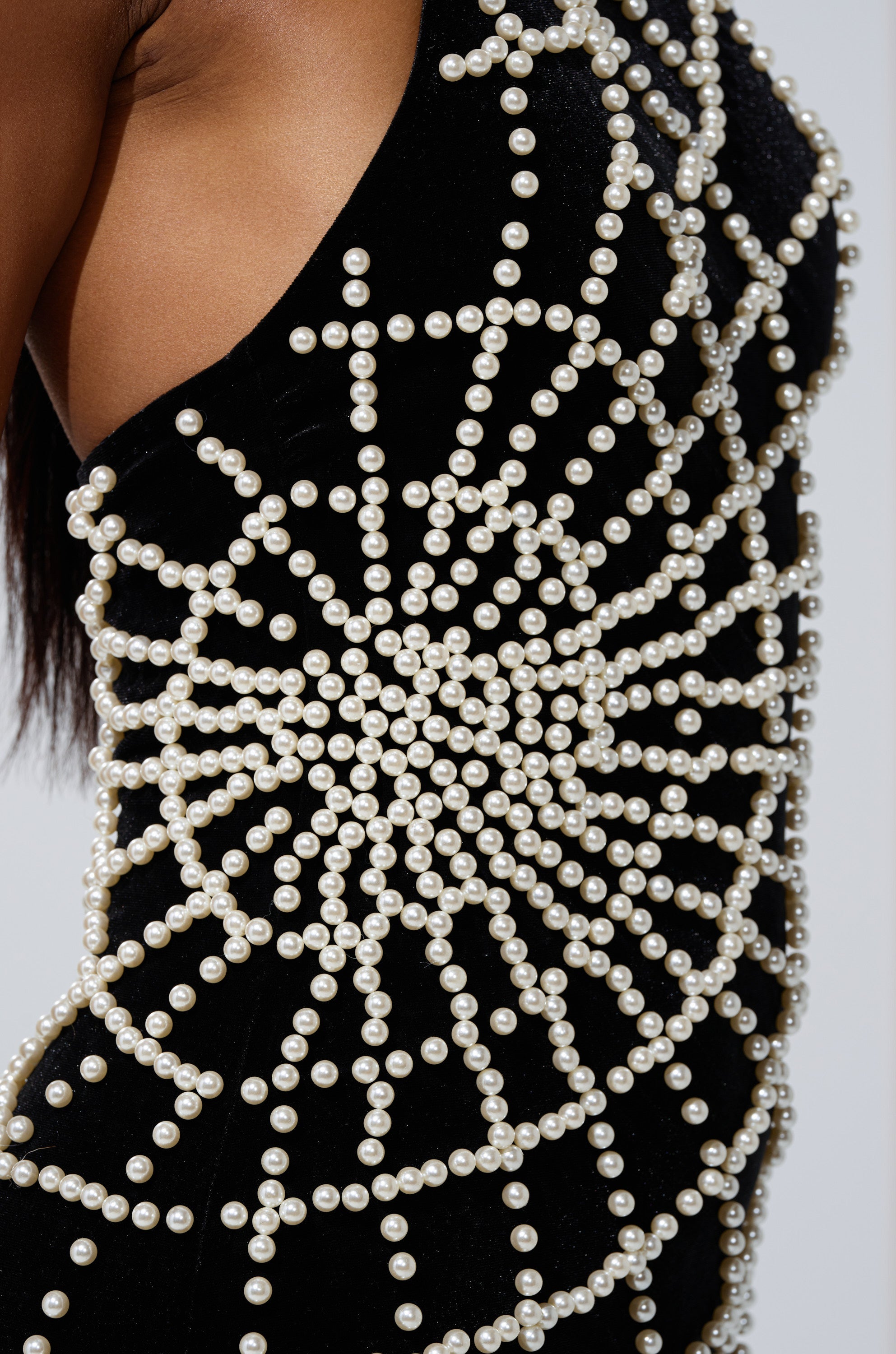 MARYJANE MAXI DRESS WITH PEARLS