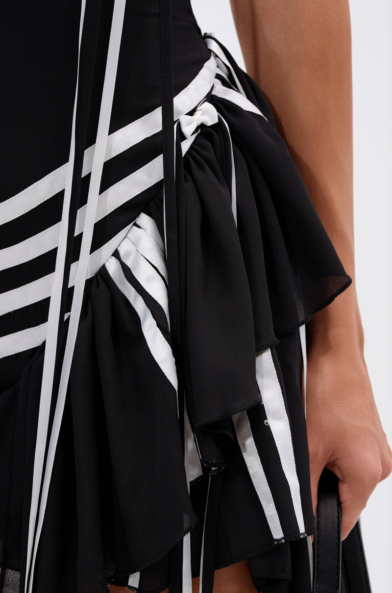 SPORTY SPICE RUFFLE MINI DRESS