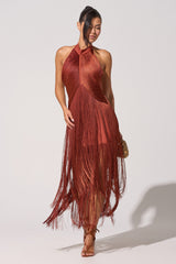 FORGET ME NOT FRINGE MAXI DRESS
