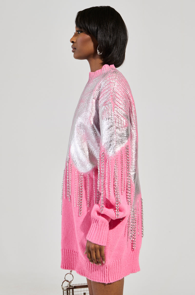 MAKE PINK LIKE SWEATER