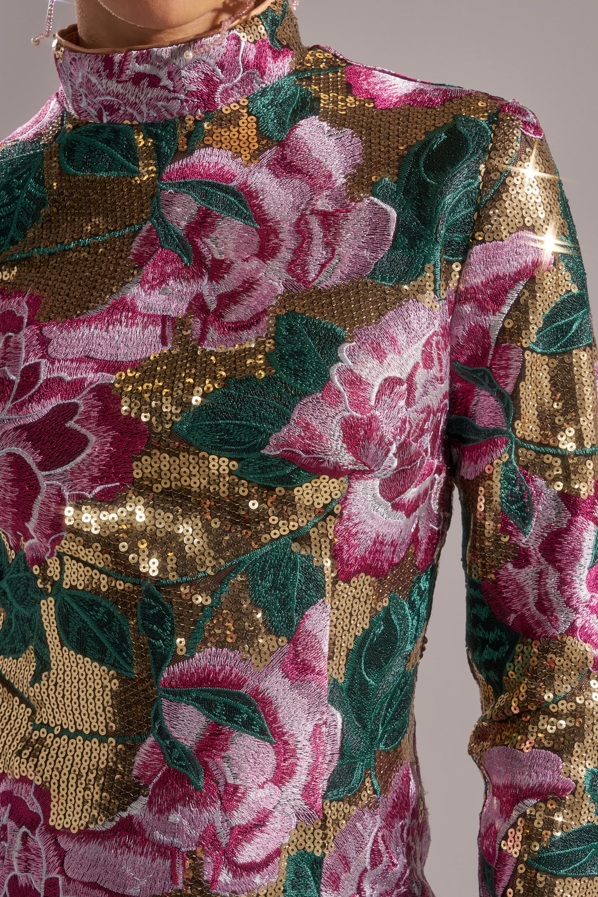 FLORAL BABY SEQUIN MINI DRESS