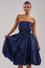 LUXE LIFE SATIN MIDI DRESS