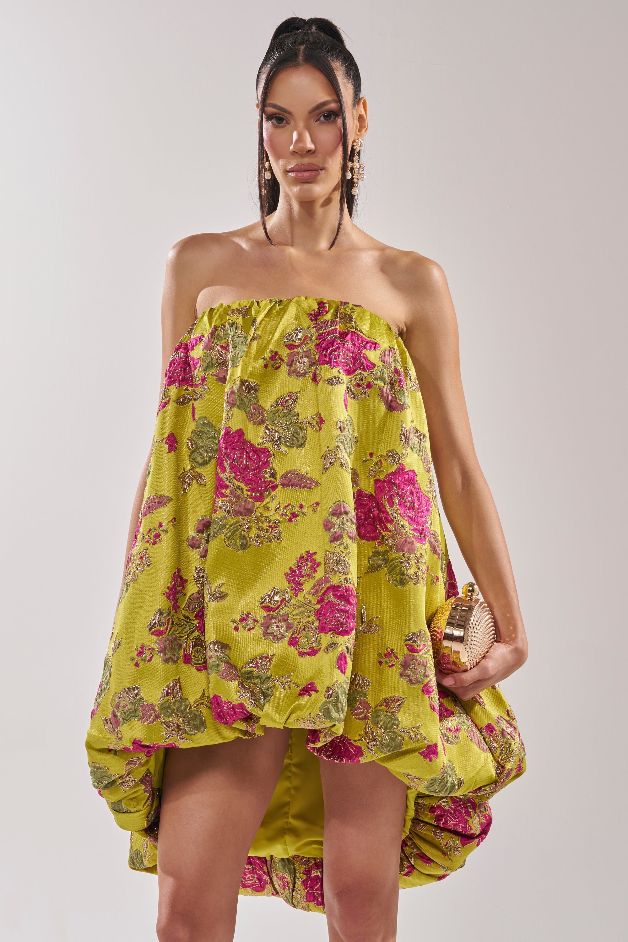 LOVER GIRL BROCADE BUBBLE DRESS