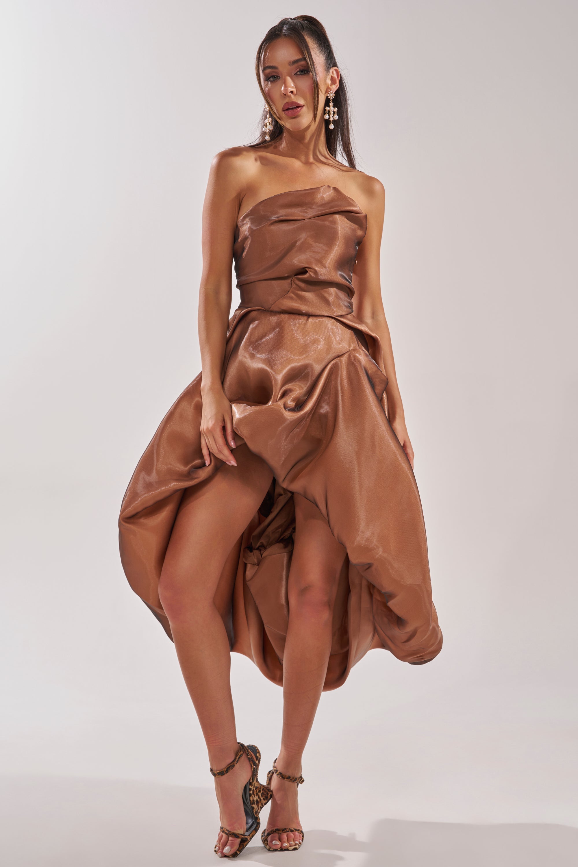 HEAD OVER HEELS HIGH-LOW DRESS