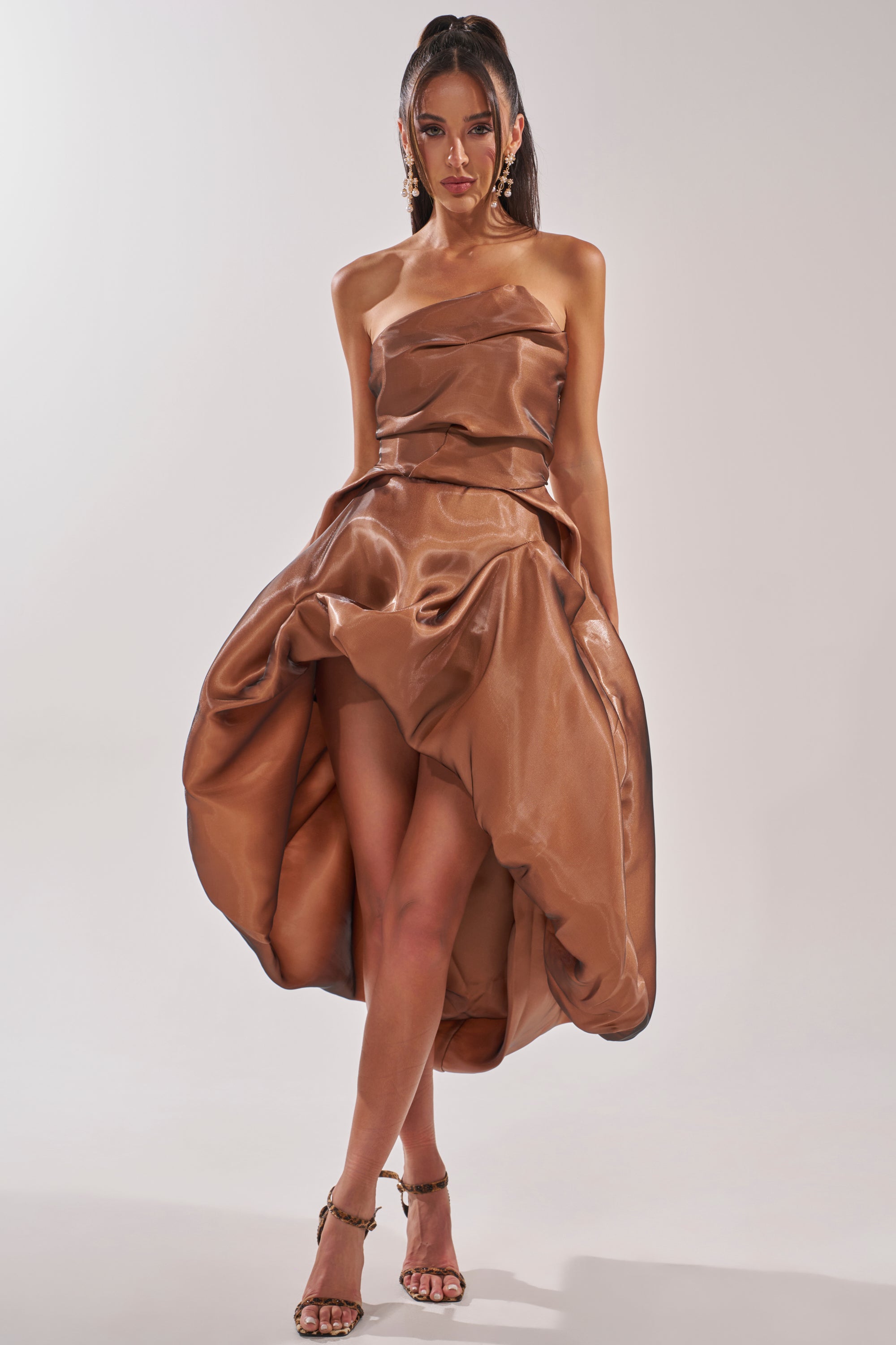 HEAD OVER HEELS HIGH-LOW DRESS