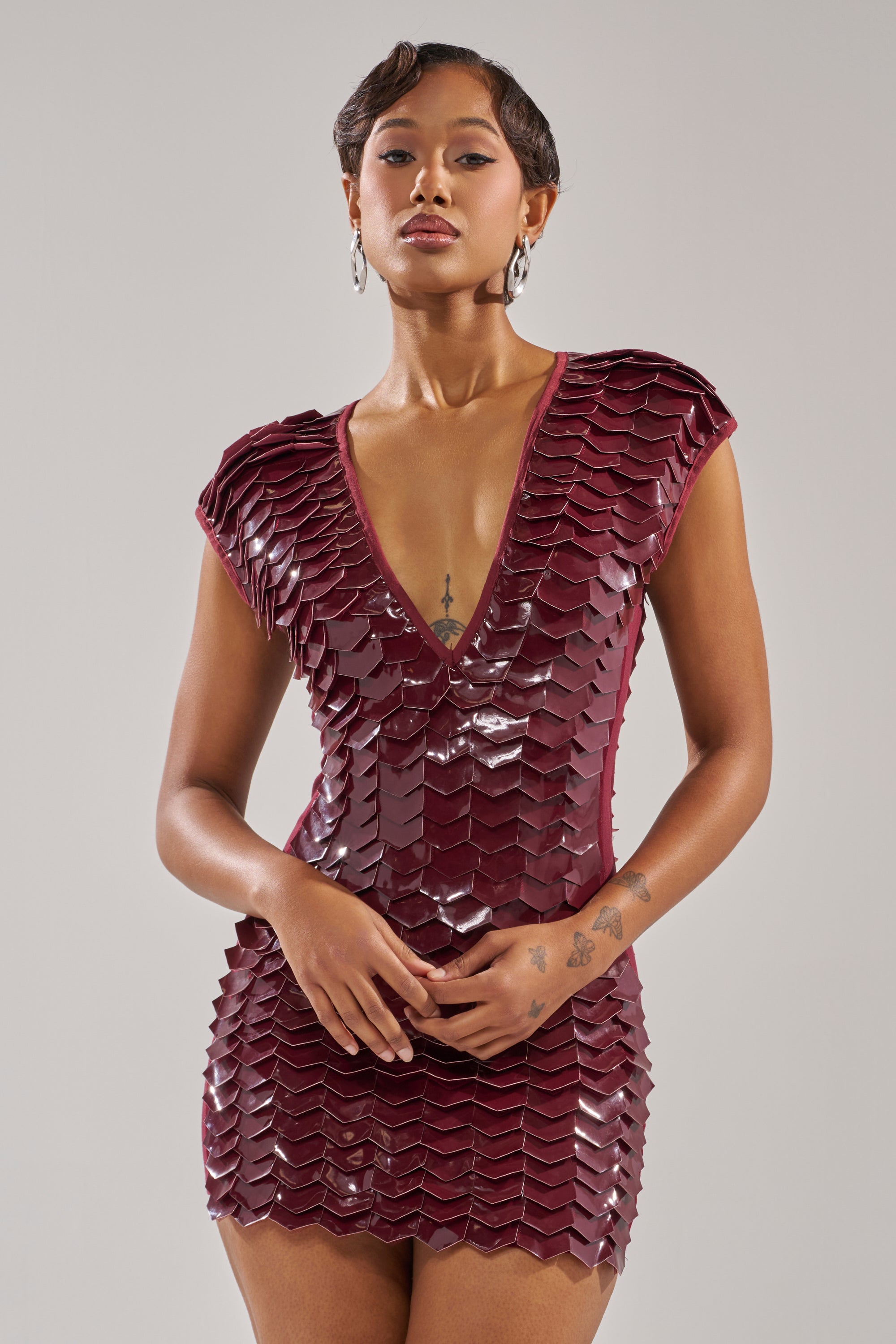 CRAZY IN LOVE SCALE MINI DRESS