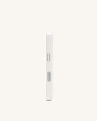 Pearl Embellished Phone Case - White