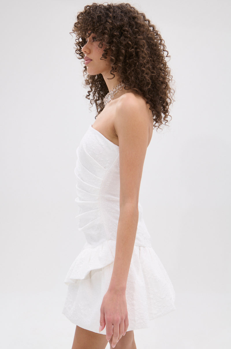 GARDEN PARTY MINI DRESS IN WHITE