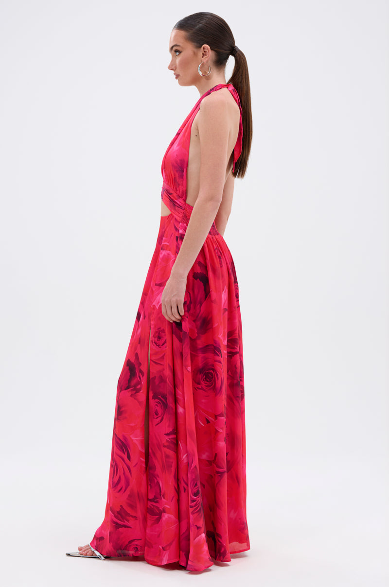 ALL EYES ON ME CUT OUT MAXI DRESS