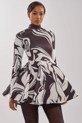 GROOVY BABY MOCKNECK MINI DRESS
