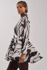 GROOVY BABY MOCKNECK MINI DRESS