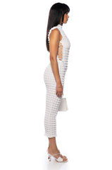 BUSY GAL SLEEVELESS MOCK NECK MAXI DRESS
