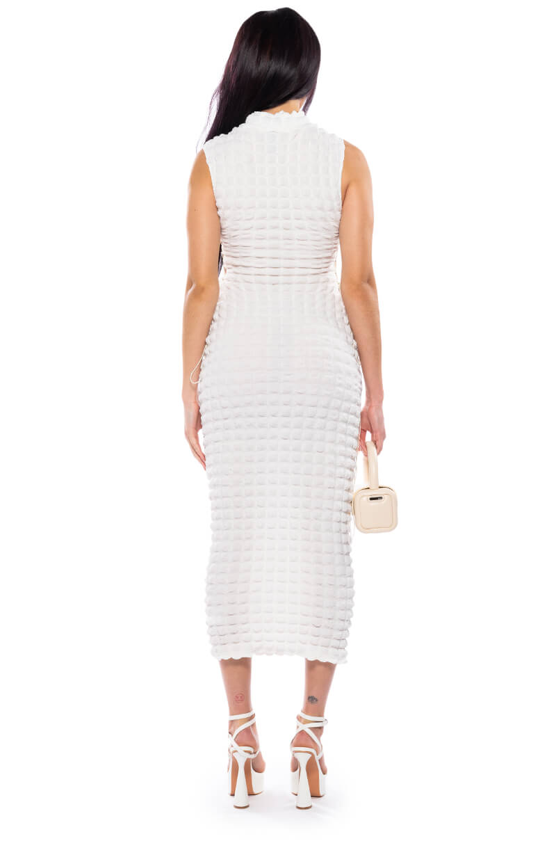 BUSY GAL SLEEVELESS MOCK NECK MAXI DRESS