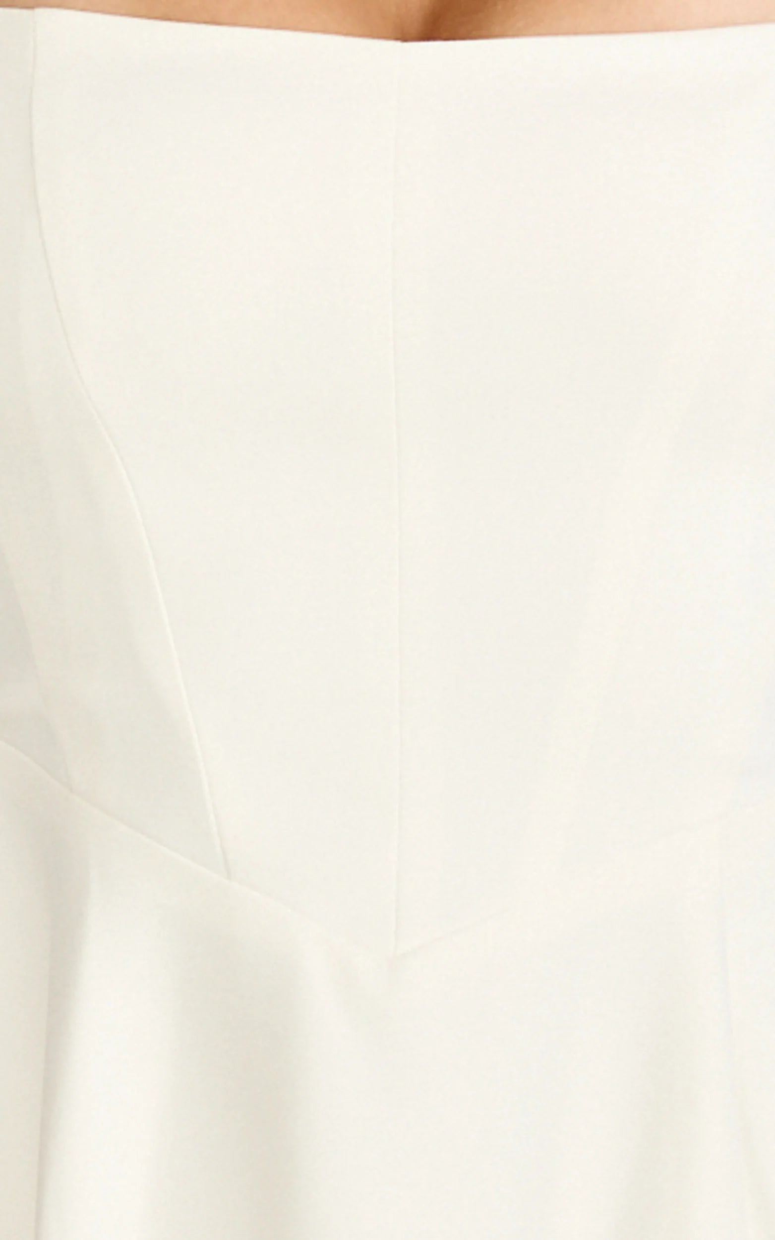 Bernie Midi Dress - Square Neck Strapped Full Circle Skirt Dress in White