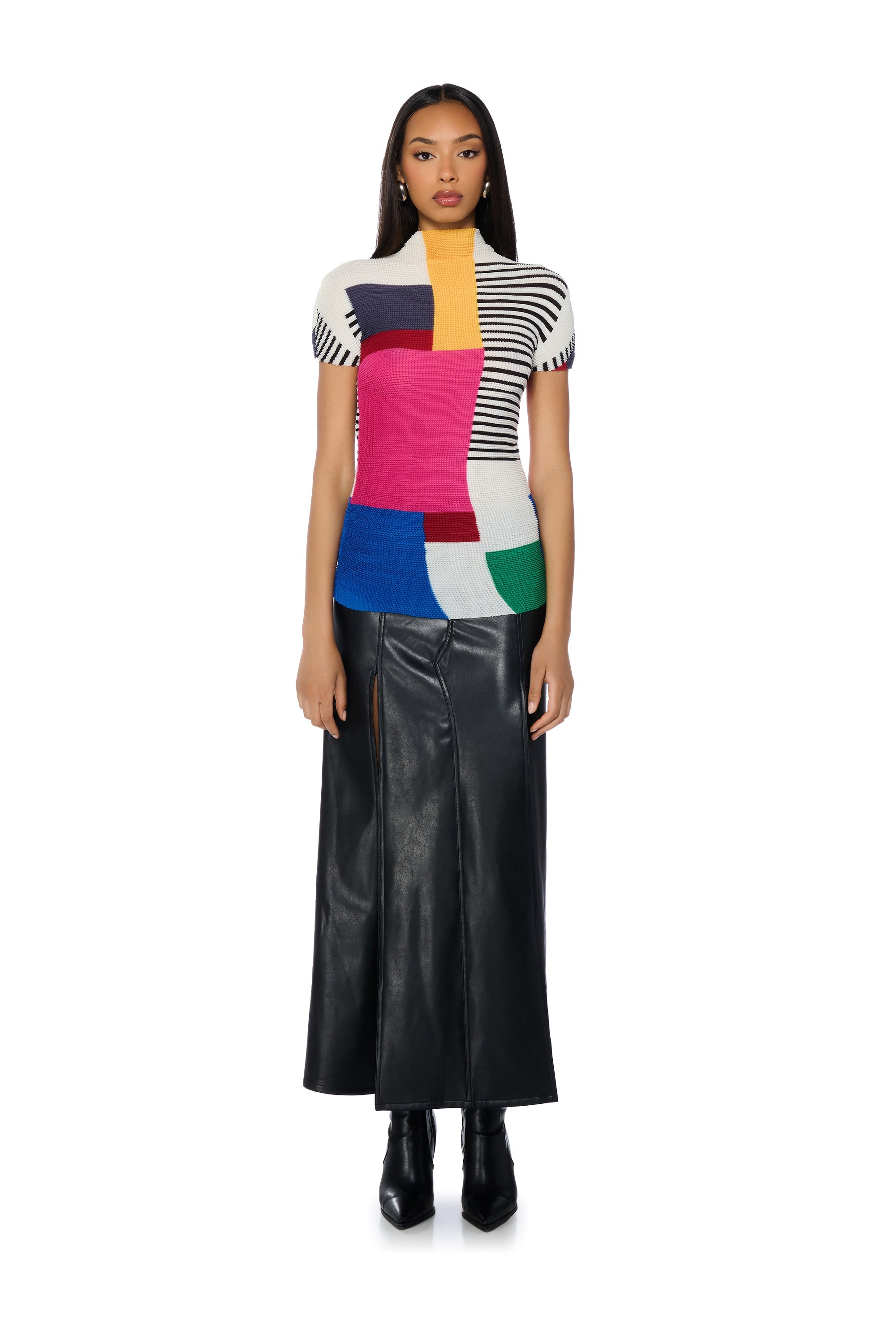 SO RETRO STRETCHY MINI DRESS