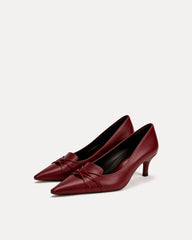 Elise Knotted Pumps – Red