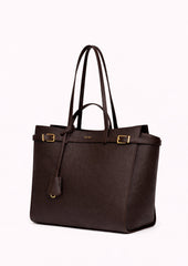 Ava Structured Tote - Brown