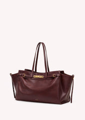Ava Vegan Leather Tote Bag - Brown