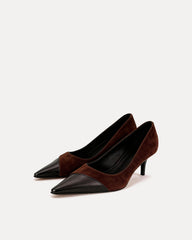Daphne Pointed Pumps – Brown