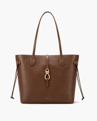 Aria Pebbled Tote Bag - Brown