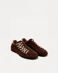 Maya Quilted Sneakers – Brown